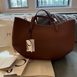 Polene Cyme in Textured Cognac